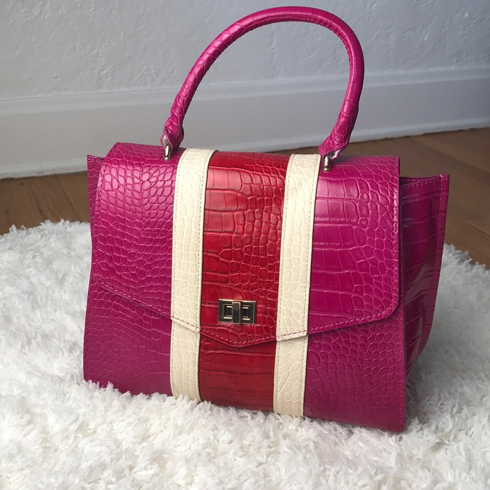 NWT Steve Madden Bandie Fushia Satchel